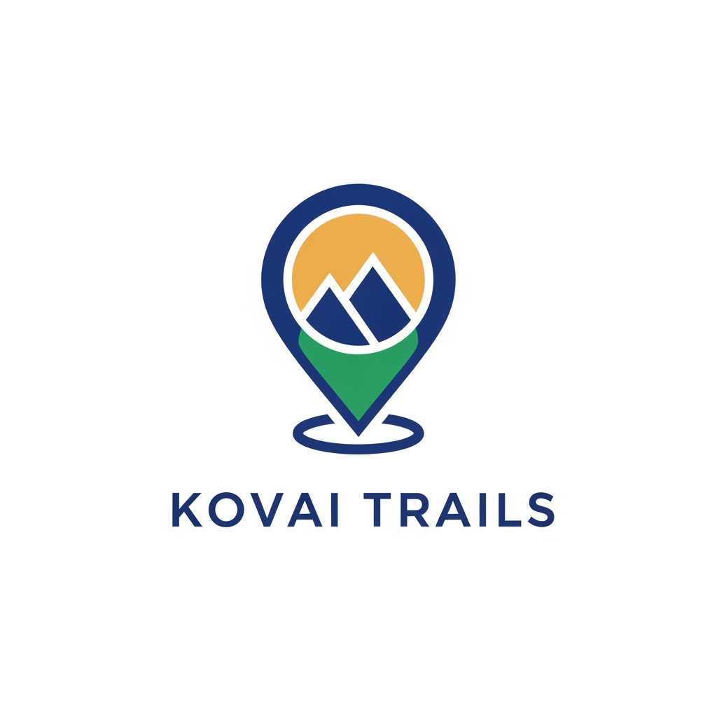 AI Design for Design a modern, innovative, and premium logo for a travel and tourism platform called "Kovai Trails".
Create a unique location pin icon that seamlessly integrates a minimalist mountain silhouette inside the pin, symbolizing exploration, destinations, nature, and discovery. The design should feel like a modern tech startup rather than a traditional travel agency.
Style: minimal, geometric, clean, flat vector design, highly memorable, scalable, timeless, professional.
Avoid common travel clichés such as airplanes, passports, suitcases, globes, and generic tourism symbols.
Color Palette:
* Primary: #0F4C5C (Deep Ocean Blue)
* Secondary: #E9C46A (Warm Sand Gold)
* Accent: #2A9D8F (Travel Green)
Typography:
* Modern sans-serif similar to Sora
* Custom wordmark for "Kovai Trails"
* Premium letter spacing
* Clean and sophisticated appearance
Requirements:
* White background
* Balanced icon and wordmark lockup
* Flat vector style
* Strong brand identity
* Suitable for website, mobile app, favicon, social media, and merchandise
* High-end tourism and destination discovery brand aesthetic
Keywords:
minimalist logo, travel startup, destination explorer, location pin, mountain icon, luxury simplicity, modern branding, vector logo, iconic mark, award-winning logo design, Silicon Valley startup quality, clean negative space, memorable symbol.