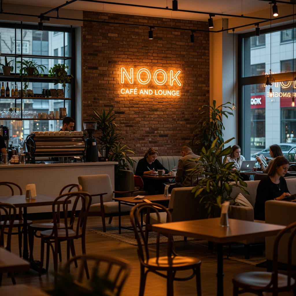 AI Design for NOOK
Cafe and lounge