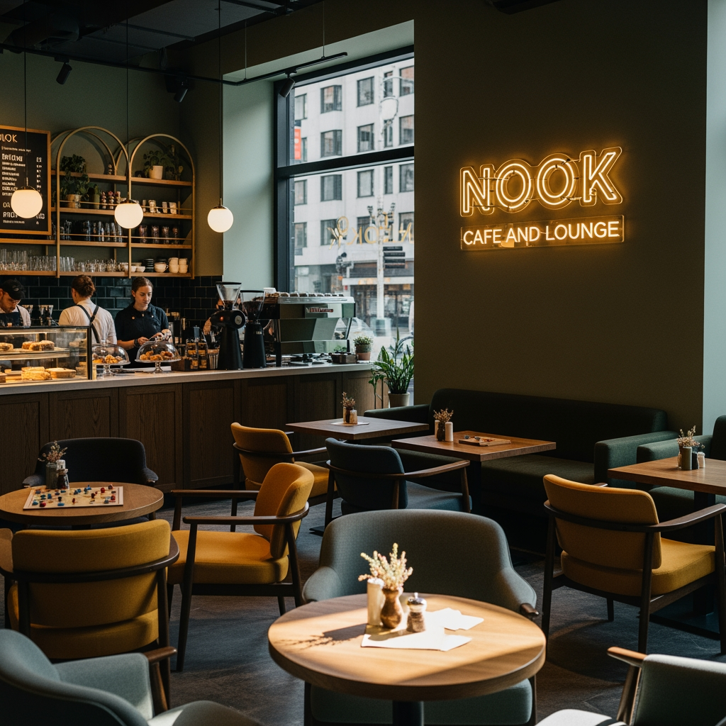 AI Design for NOOK
Cafe and lounge