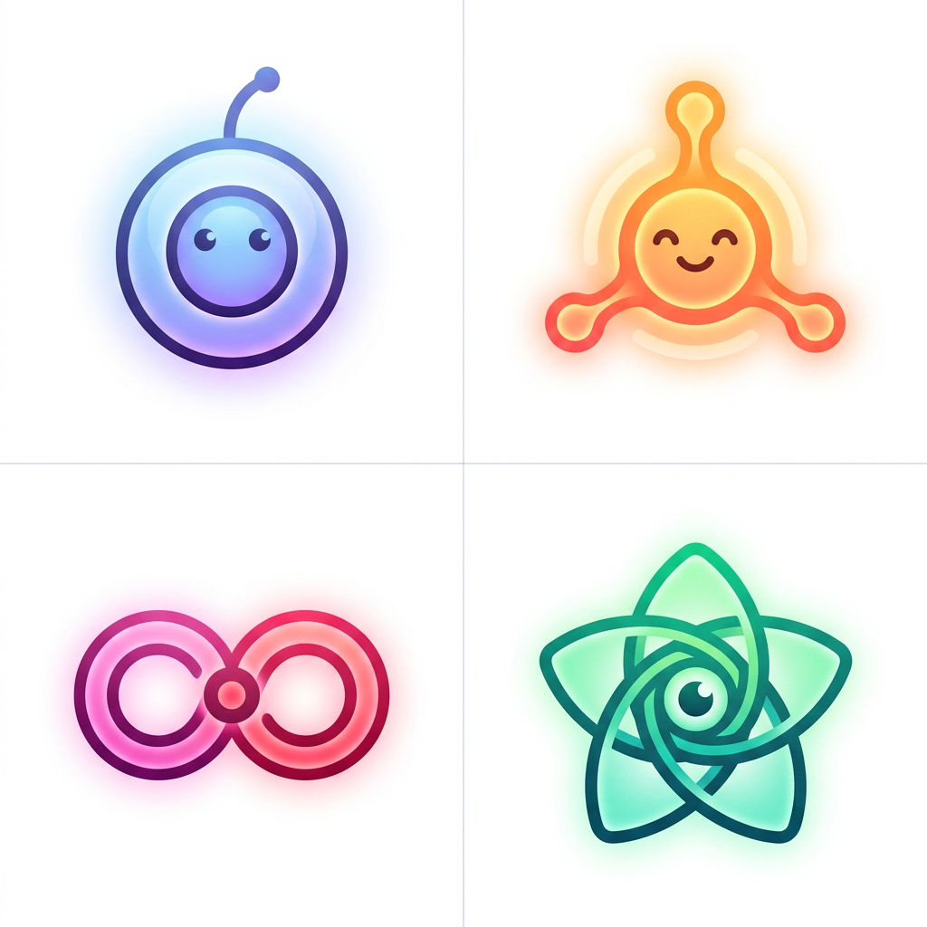 AI Design for Design a family of AI agent characters for a modern enterprise AI platform.
Ultra-minimal, cute, iconic, and technology-focused.
Use soft curves, rounded shapes, and strong silhouettes. Each character should have its own personality, color palette, expression, and visual style, while clearly belonging to the same brand ecosystem.
Requirements:
- Minimal and memorable
- Curved organic forms
- Premium SaaS aesthetic
- Distinct silhouettes
- Subtle neon-inspired colors
- Recognizable at small sizes
- Simple, timeless, and unique
Avoid:
- Robots
- Humans
- Animals
- Complex details
- Generic AI symbols
The characters should feel like intelligent digital beings from the same AI universe.
Flat vector design.
White background.
No text.
Prioritize silhouette recognition over details.