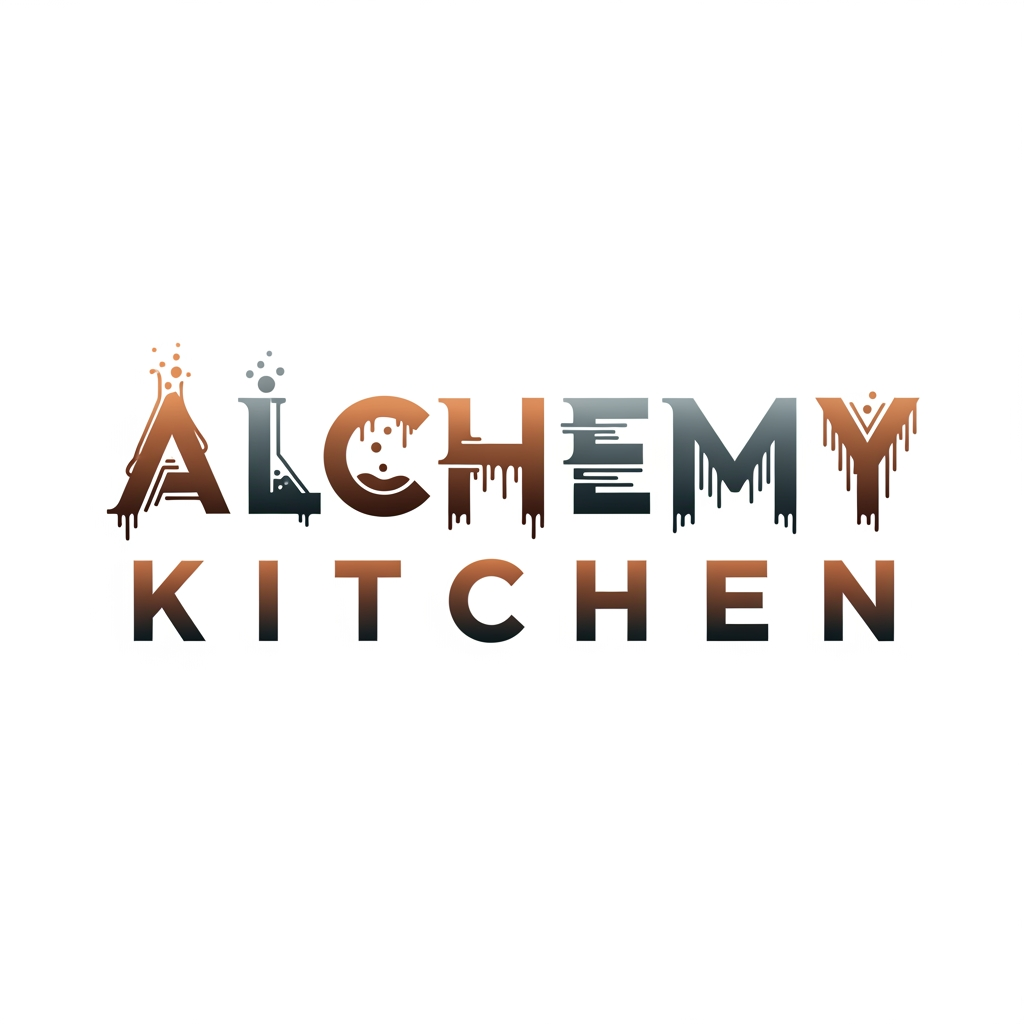 AI Design for I want a creative wordmark logo for a cloud kitchen "Alchemy Kitchen"