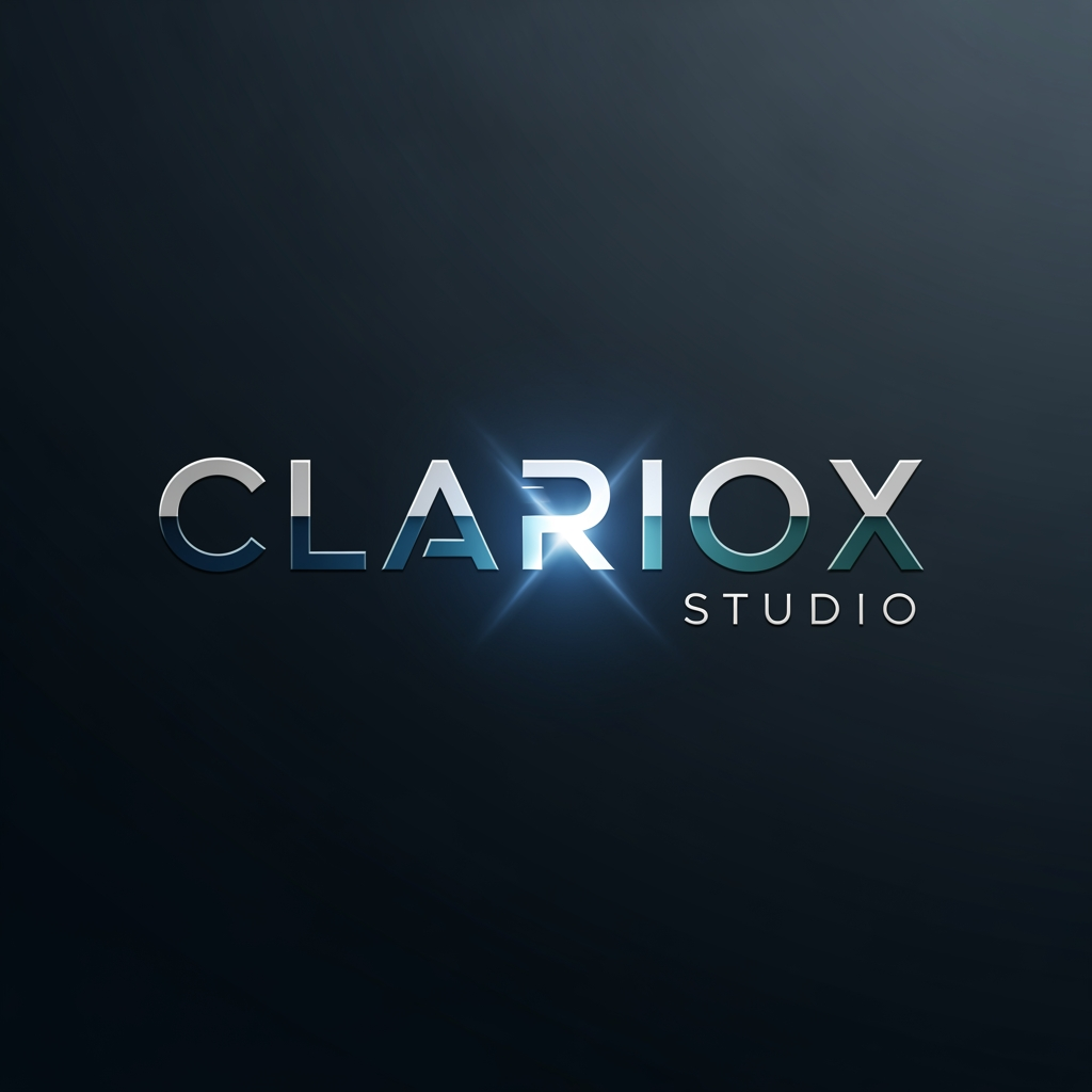 AI Design for MAKE A FONT LOGO FOR BRAND NAME CLARIOX STUDIO