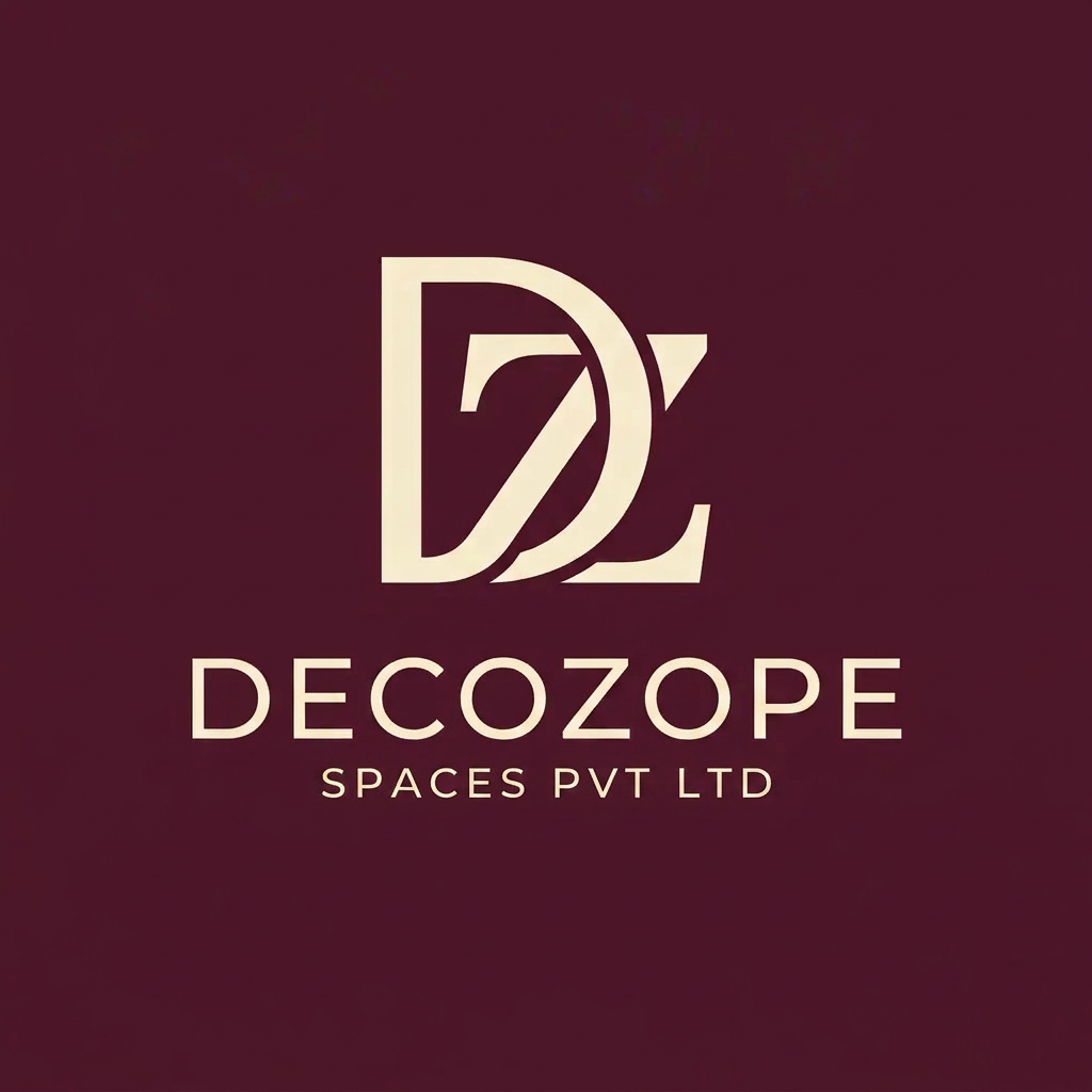AI Design for A sophisticated and modern minimalist logo design featuring a stylized, artistic interlocking of the letters 'D' and 'Z'. The emblem is rendered in a warm cream color with elegant, clean lines, set against a seamless, matte deep burgundy background. The composition is balanced and high-end, incorporating refined, professional typography to create a clean, luxury brand identity. Replace fine arts and design instead of spaces pvt lt