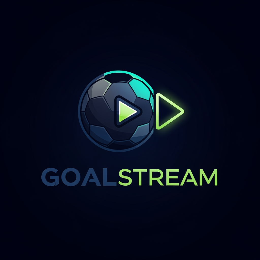 AI Design for create logo for my fifa streaming app. the name is GoalStream. i want dark aesthetic vector logo. no toomany animation, just standard one