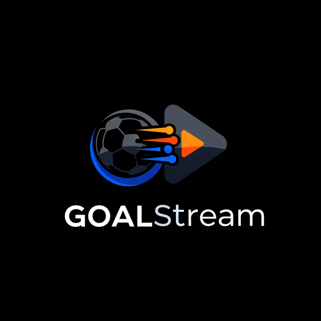 AI Design for create logo for my fifa streaming app. the name is GoalStream. i want dark aesthetic vector logo. no toomany animation, just standard one