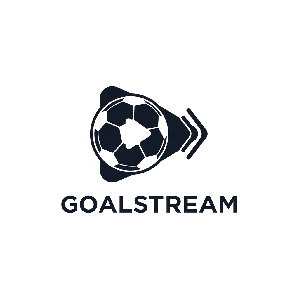 AI Design for create logo for my fifa streaming app. the name is GoalStream. i want dark aesthetic vector logo. no toomany animation, just standard one