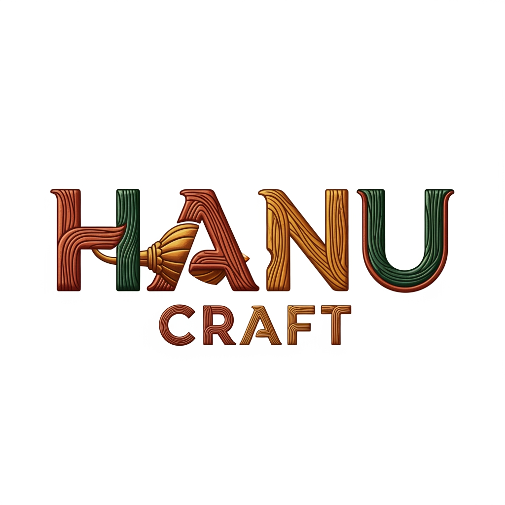 AI Design for give me Hanu Craft name logo pleasegenerate logo and w ith hanuman dadas small vector गदा
but e gada mne small vector ma aapje and Font style stylist aapje and Hanu ma gada ne
H
ma et krj
and color code aam craft ma hoi e type ma and logo mst seathetic and logo size 512*512 aap n