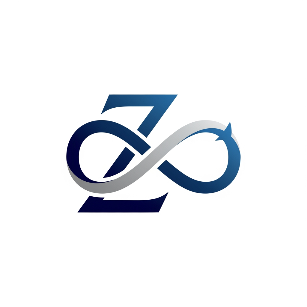 AI Design for create a logo with z and infinity with small arrow