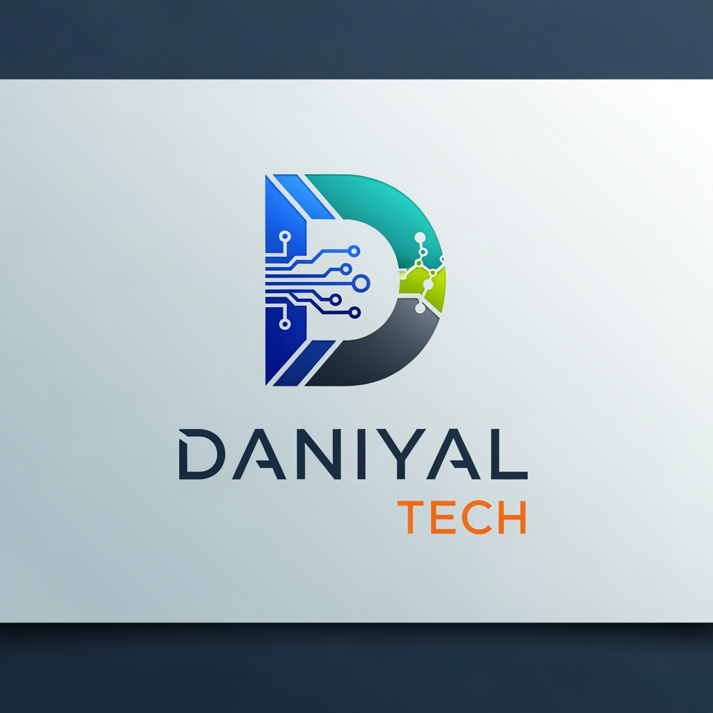 AI Design for daniyal tech logo make for personal portfolio