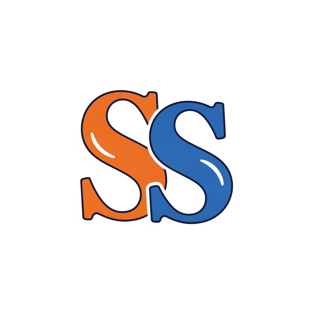 AI Design for SS in blue and orange. No 3D simple and traditional. first orange and the blue and more curvy
