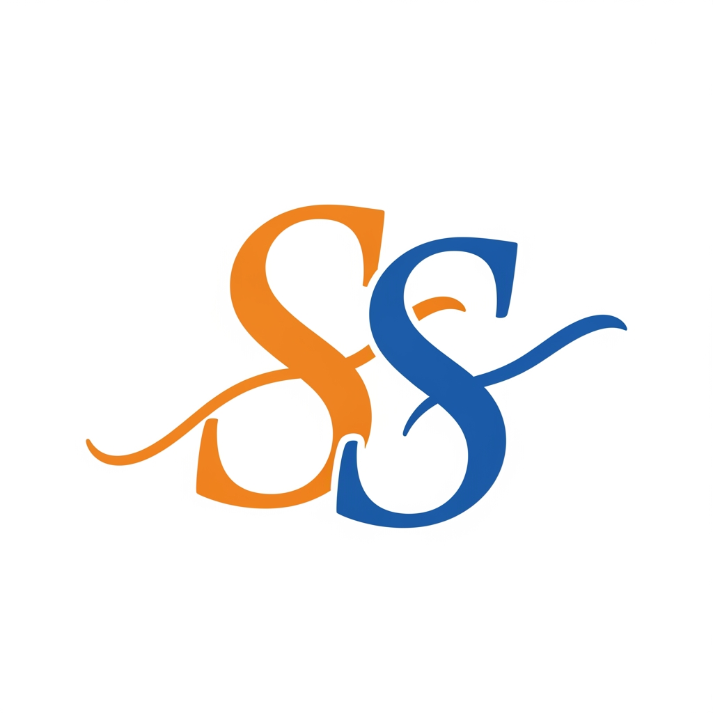 AI Design for SS in blue and orange. No 3D simple and traditional. first orange and the blue and more curvy. calligraphy style remove background