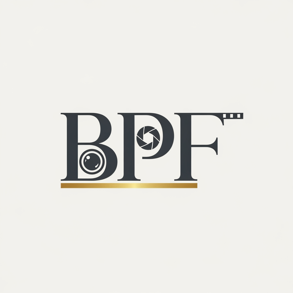 AI Design for Create a logo by using BPF this logo is for my production of photography so create some unique design and use some stylish font