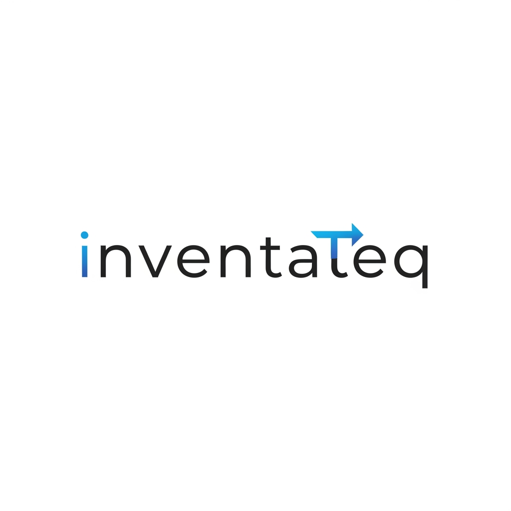 AI Design for Design a minimal, professional LOGO (not a banner, not a poster) for a brand named "Inventateq".
Style: clean, modern wordmark logo, centered composition, white or transparent background only.
Typography: custom sans-serif font, balanced spacing, premium feel.
Concept:
- Highlight the letter "I" as the origin (simple, stable, minimal form).
- Highlight the letter "T" as transformation (dynamic, slightly extended, with a subtle arrow or forward motion element integrated into the T).
- The rest of the text should remain clean and neutral.
Visual Direction:
- Left to right progression showing subtle transformation from "I" to "T".
- No icons outside the text. Only typography-based design.
Color:
- Black or dark gray base text
- Accent color (blue or gradient) only on "I" and "T"
Constraints:
- No background scenes, no mockups, no 3D environments
- No extra symbols or badges
- Output must look like a standalone logo on plain background
