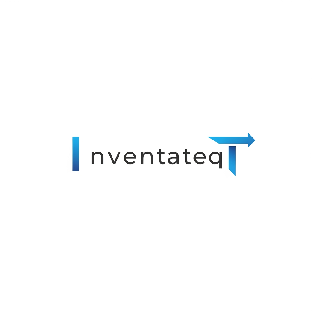 AI Design for Design a minimal, professional LOGO (not a banner, not a poster) for a brand named "Inventateq".
Style: clean, modern wordmark logo, centered composition, white or transparent background only.
Typography: custom sans-serif font, balanced spacing, premium feel.
Concept:
- Highlight the letter "I" as the origin (simple, stable, minimal form).
- Highlight the letter "T" as transformation (dynamic, slightly extended, with a subtle arrow or forward motion element integrated into the T).
- The rest of the text should remain clean and neutral.
Visual Direction:
- Left to right progression showing subtle transformation from "I" to "T".
- No icons outside the text. Only typography-based design.
Color:
- Black or dark gray base text
- Accent color (blue or gradient) only on "I" and "T"
Constraints:
- No background scenes, no mockups, no 3D environments
- No extra symbols or badges
- Output must look like a standalone logo on plain background