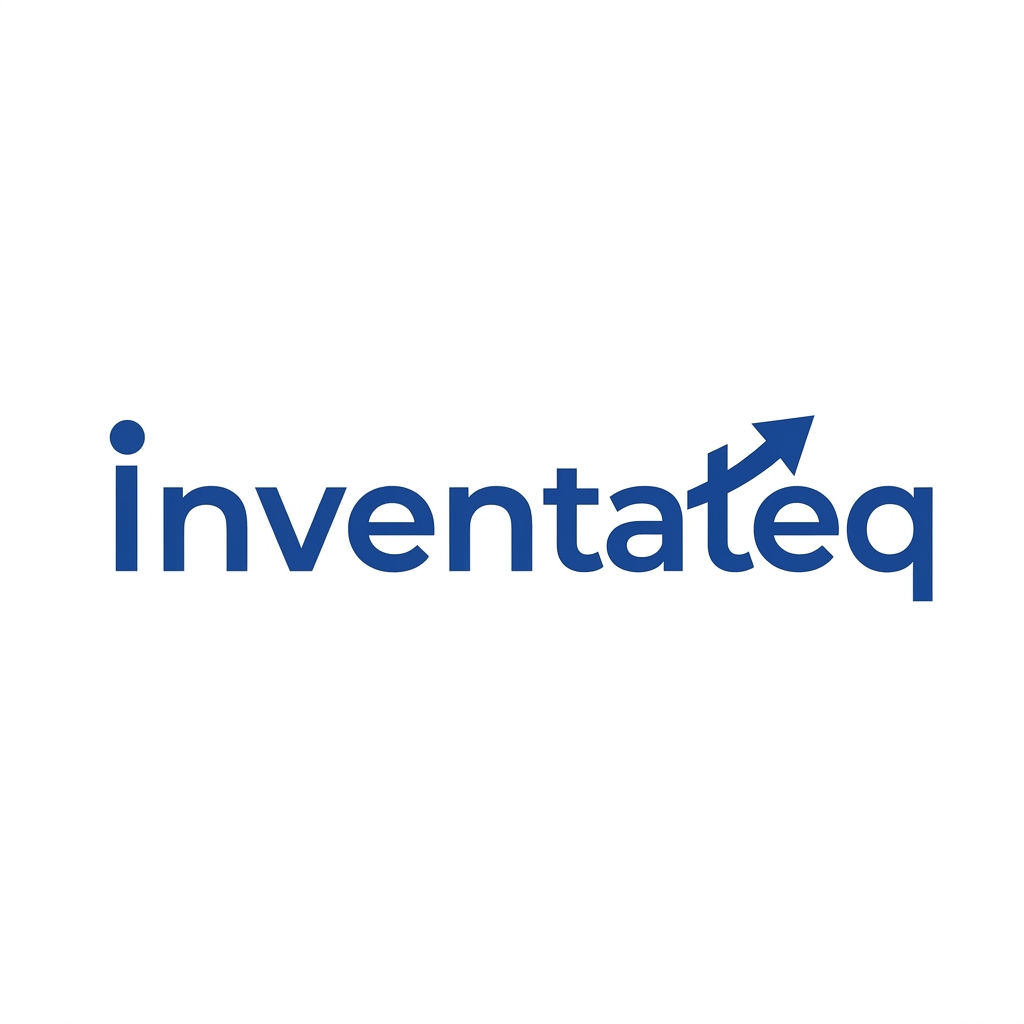 AI Design for Design a clean, professional LOGO (wordmark only) for the brand name "Inventateq".
Important:
- This is strictly a logo design task (NOT a banner, NOT a poster, NOT a mockup).
- Output must be a standalone logo on a plain white or transparent background.
Typography:
- Modern, clean sans-serif font
- Balanced spacing and premium proportions
Concept:
- Keep the letter "I" simple, minimal, and stable (do not redesign it heavily, keep it similar to a clean human-like or pin-style form).
- Make the letter "T" in "teq" unique and meaningful.
“T” Design Direction:
- The "T" should represent transformation, execution, or forward movement
- Integrate a subtle arrow, upward motion, or structural extension into the "T"
- It should feel dynamic but not decorative
- Keep it minimal, sharp, and precise (no over डिजाइन)
Color:
- Use ONLY a blue color palette (professional tones like deep blue, royal blue, or muted gradient of blue)
- No bright, neon, or multi-color palettes
- Keep the rest of the text in neutral black, gray, or very dark blue
Style Constraints:
- Flat design (no 3D, no shadows, no lighting effects)
- No icons outside the text
- No background graphics, no scenes, no UI mockups
Goal:
- Create a premium, scalable logo where “I” feels like origin and “T” feels like execution or growth