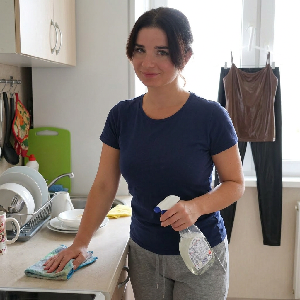 AI Design for she is doing housework