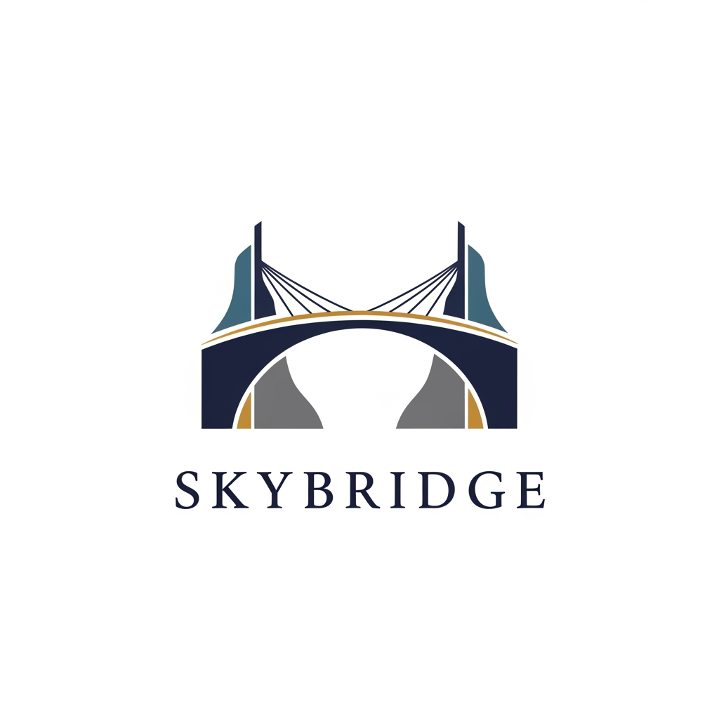 AI Design for "Skybridge" i want to create classic and elegant logo for my firm