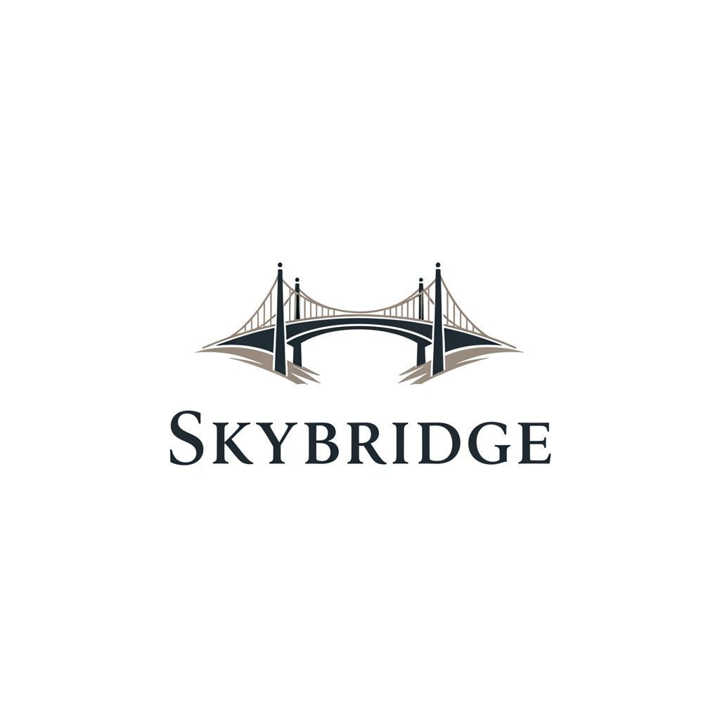 AI Design for "Skybridge" i want to create classic and elegant logo for my firm