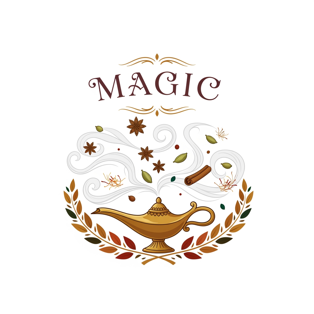 AI Design for Create an original illustrated logo for the following brand:
Brand Name: MAGIC
Industry: FMCG (Spices & Food Products)
Target Market: UAE & USA
📌 Objective
Design a unique, premium, and memorable logo that can compete with established FMCG brands and stand out on supermarket shelves, packaging, websites, and advertisements.
The logo should communicate:
Trust
Quality
Premium Appeal
Brand Recognition

Strong Shelf Presence
give in 5 seconds