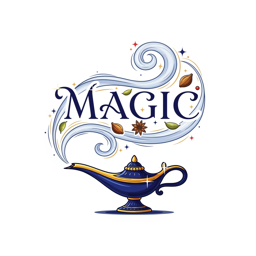 AI Design for Create an original illustrated logo for the following brand:
Brand Name: MAGIC
Industry: FMCG (Spices & Food Products)
Target Market: UAE & USA
📌 Objective
Design a unique, premium, and memorable logo that can compete with established FMCG brands and stand out on supermarket shelves, packaging, websites, and advertisements.
The logo should communicate:
Trust
Quality
Premium Appeal
Brand Recognition

Strong Shelf Presence
give in 5 seconds