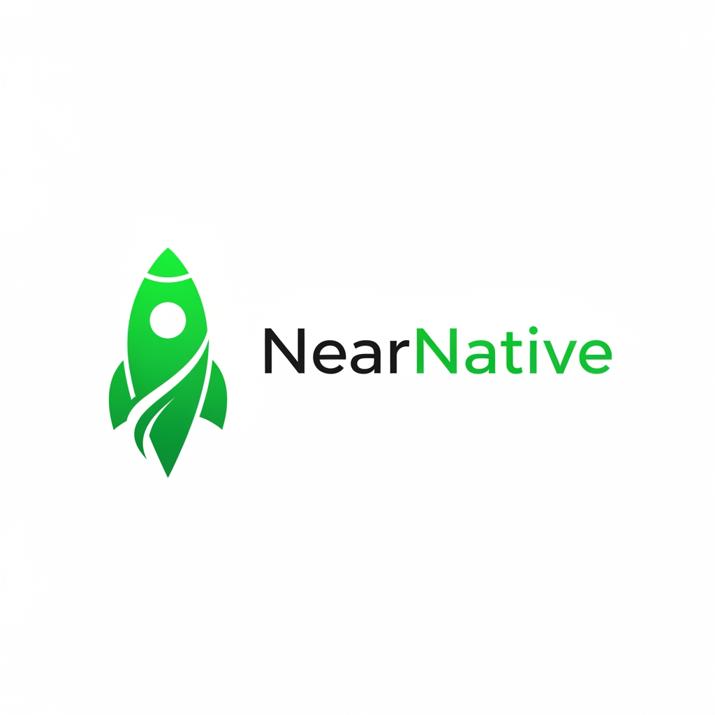 AI Design for generate a logo in green including a rocket for this app : NearNative · Hyperlocal Skill Economy · India · Full Pitch
India's real skills economy already exists.
It just doesn't have an app yet.
Not a course platform
Not a gig board
Not a review app
Not a govt. scheme
Not WhatsApp
NearNative digitises the trust layer underneath India's ₹2.5 trillion informal skill economy — voice-native, proximity-first, community-verified. The cook next door who's trained thirty families. The retired machinist. The woman who teaches classical dance from her living room. They exist. They just can't be found, booked, or paid. write a prompt to generate a logo for this app in green with a rocket in the logo