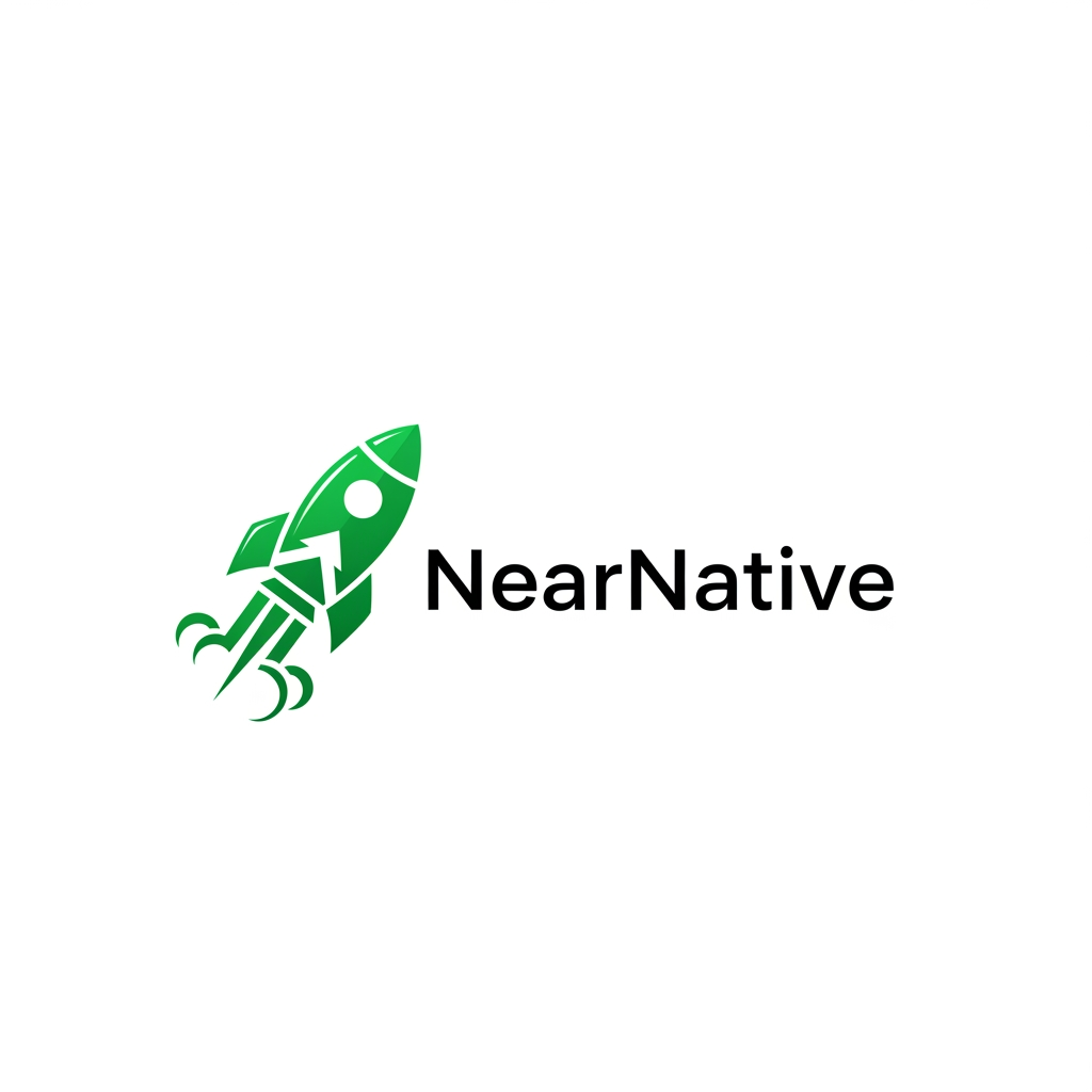 AI Design for generate a logo in green including a rocket for this app : NearNative · Hyperlocal Skill Economy · India · Full Pitch
India's real skills economy already exists.
It just doesn't have an app yet.
Not a course platform
Not a gig board
Not a review app
Not a govt. scheme
Not WhatsApp
NearNative digitises the trust layer underneath India's ₹2.5 trillion informal skill economy — voice-native, proximity-first, community-verified. The cook next door who's trained thirty families. The retired machinist. The woman who teaches classical dance from her living room. They exist. They just can't be found, booked, or paid. write a prompt to generate a logo for this app in green with a rocket in the logo