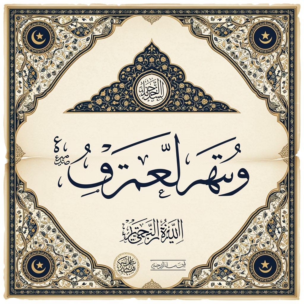 AI Design for أريد تصميم شهادة إسلامية رائعة