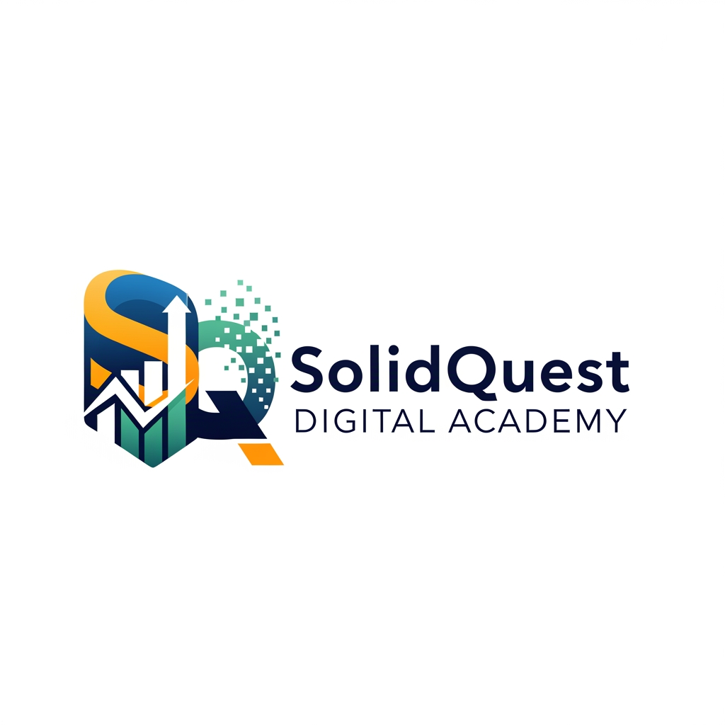 AI Design for Want to create a logo for my digital marketing training academy.Company name is "SolidQuest " Digital Academy