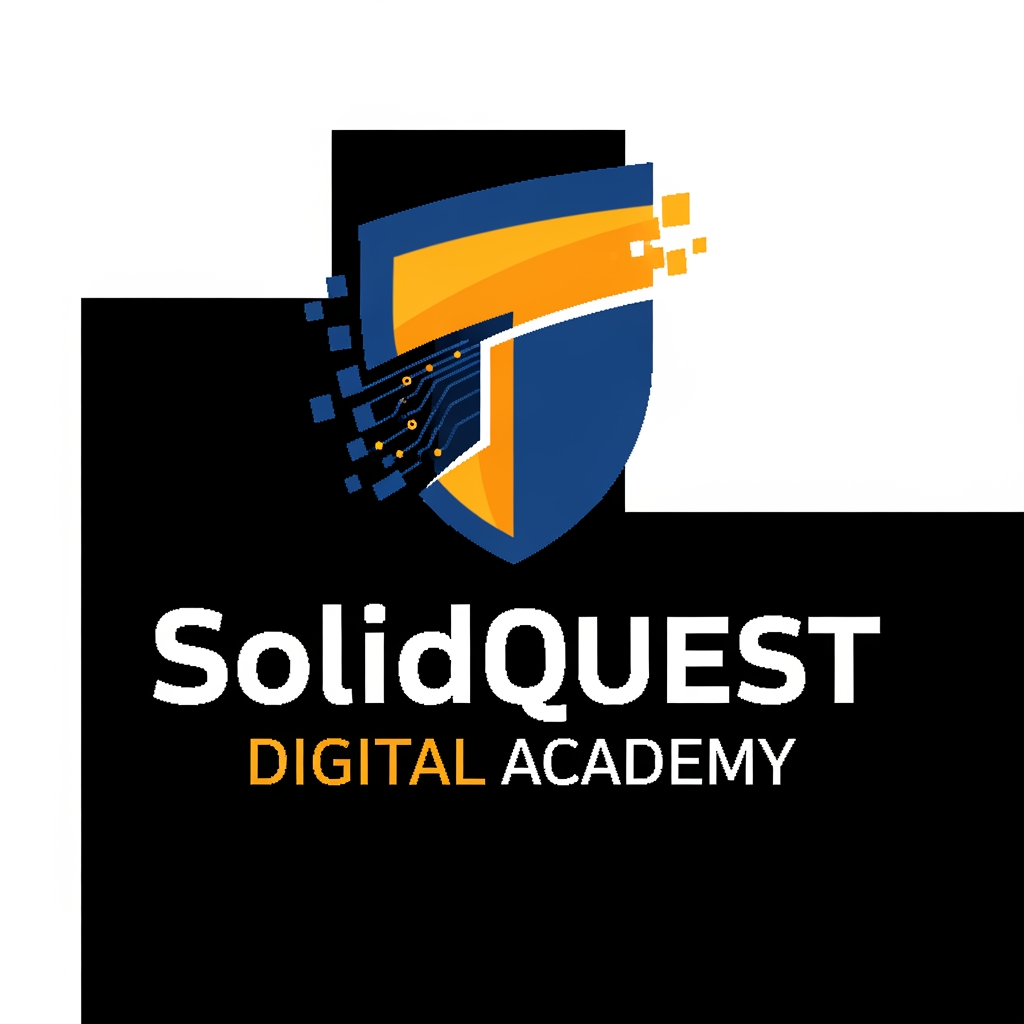 AI Design for Want to create a logo for my digital marketing training academy.Company name is "SolidQuest " Digital Academy