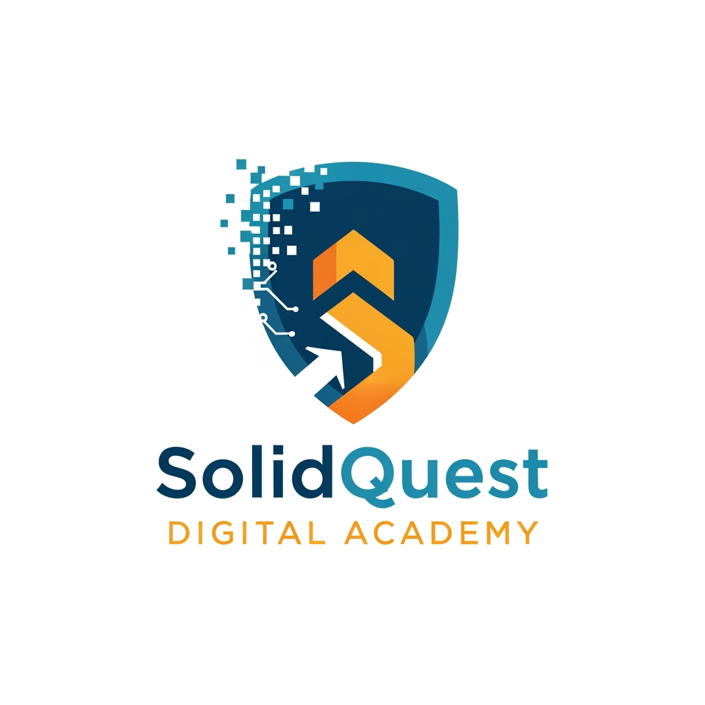 AI Design for Want to create a logo for my digital marketing training academy.Company name is "SolidQuest " Digital Academy