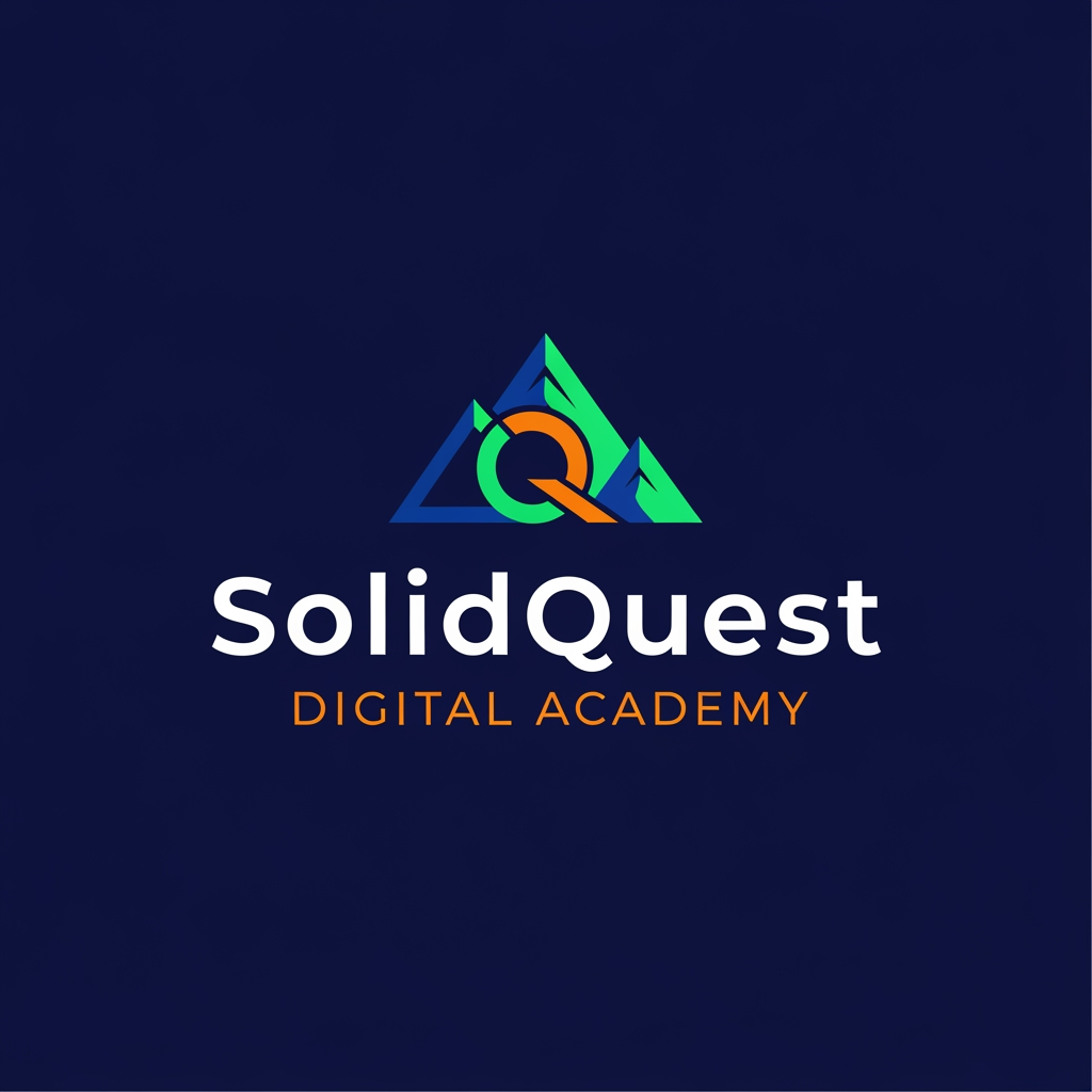 AI Design for Want to create a logo for my digital marketing training academy.Company name is "SolidQuest " Digital Academy