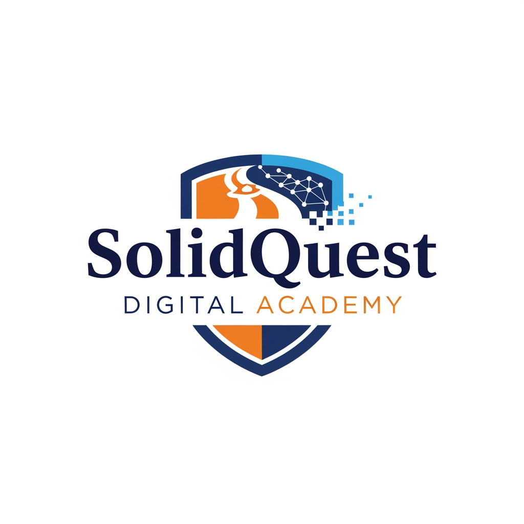 AI Design for Want to create a logo for my digital marketing training academy.Company name is "SolidQuest " Digital Academy