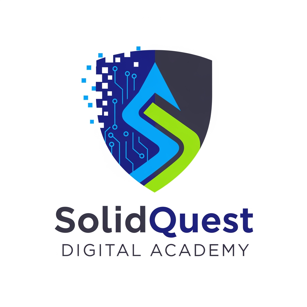 AI Design for Want to create a logo for my digital marketing training academy.Company name is "SolidQuest " Digital Academy