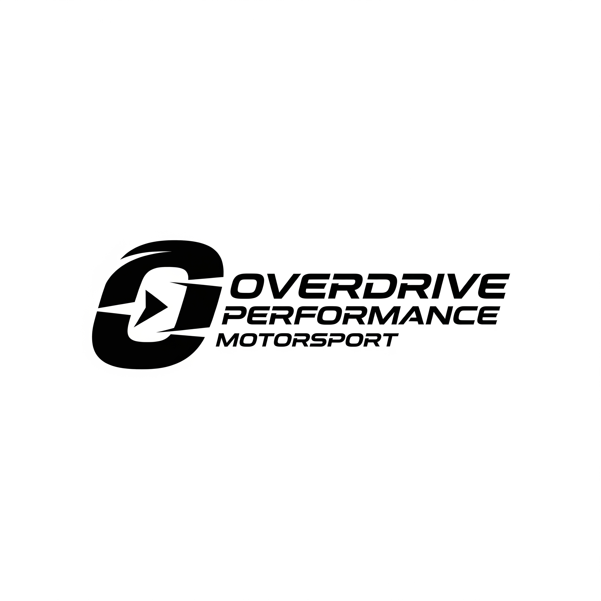 AI Design for Erstelle mir ein Logo für mein iRacing GT3/LMP2/GTP Team Name Overdrive Performance Motorsport, minimalistic, black/white
