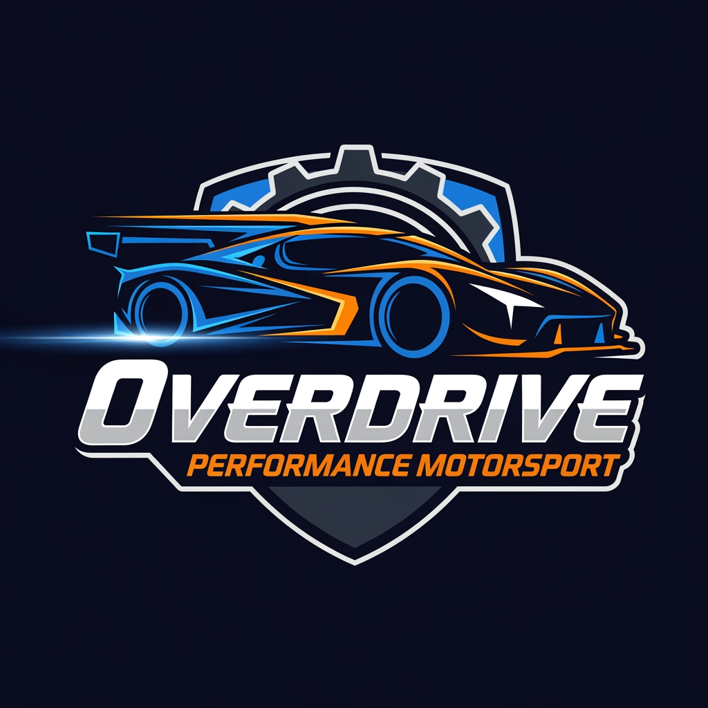 AI Design for Erstelle mir ein Logo für mein iRacing GT3/LMP2/GTP Team Name Overdrive Performance Motorsport
