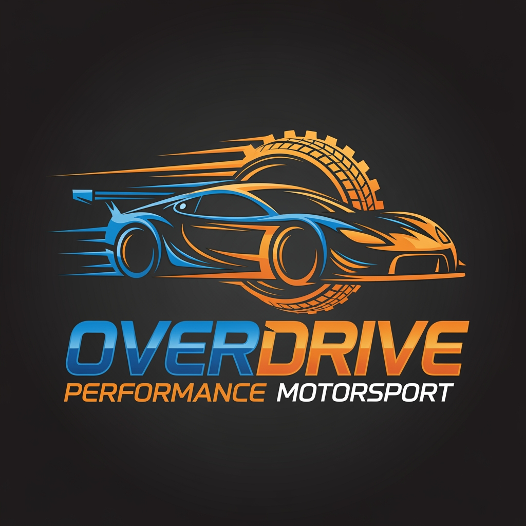 AI Design for Erstelle mir ein Logo für mein iRacing GT3/LMP2/GTP Team Name Overdrive Performance Motorsport