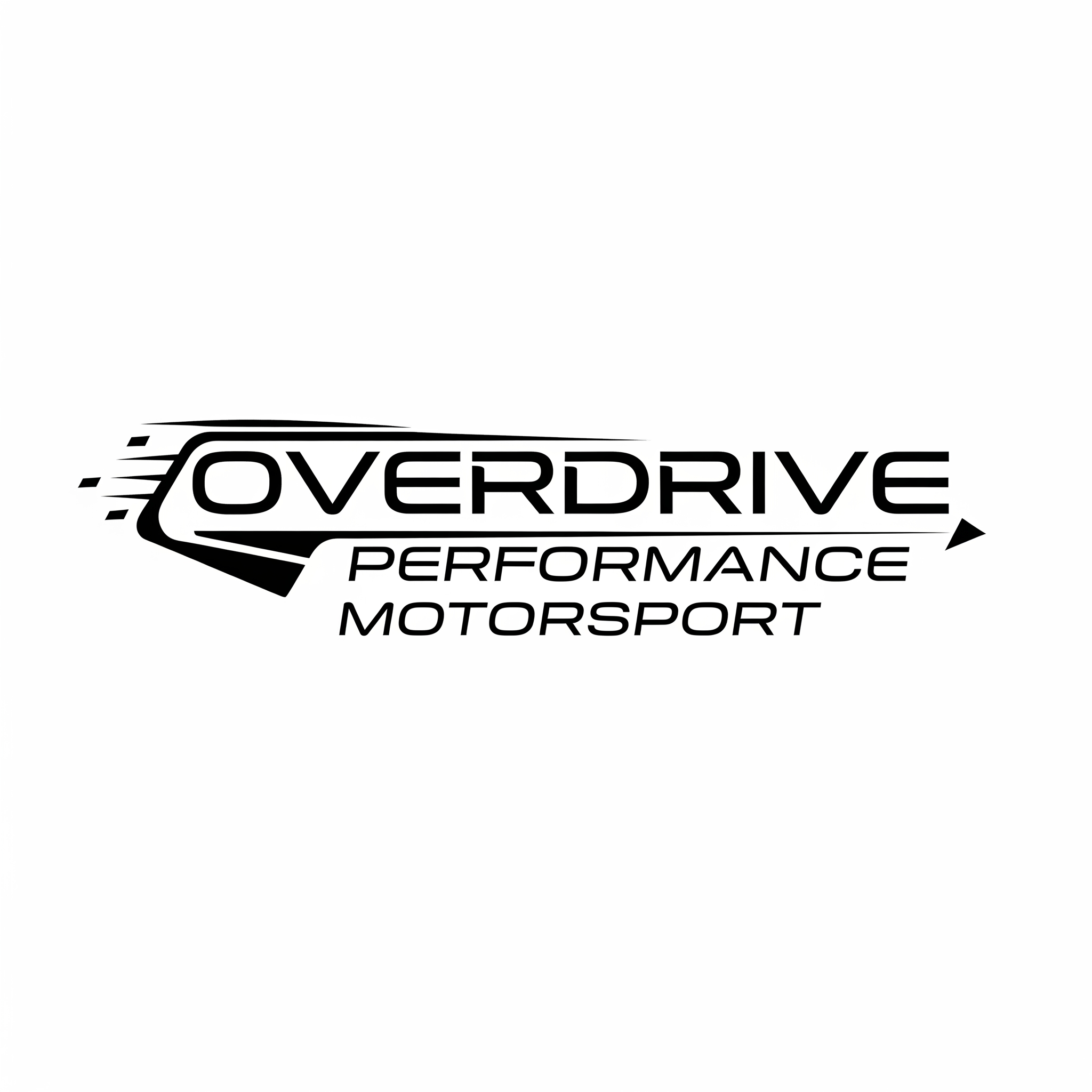 AI Design for Erstelle mir ein Logo für mein iRacing GT3/LMP2/GTP Team Name Overdrive Performance Motorsport, minimalistic, black/white