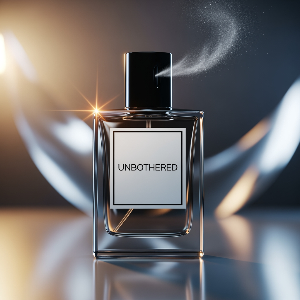 AI Design for UNBOTHERED , it is a premium perfume brand
