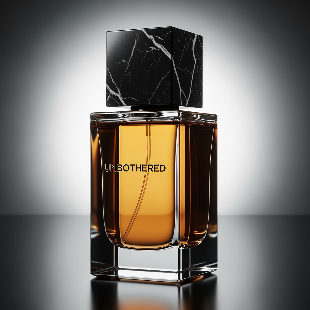 AI Design for UNBOTHERED , it is a premium perfume brand