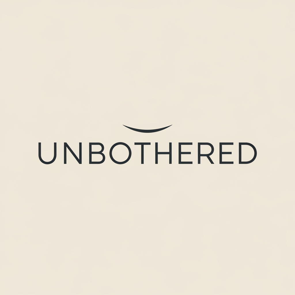 AI Design for UNBOTHERED , it is a premium perfume brand, just generate the brand logo