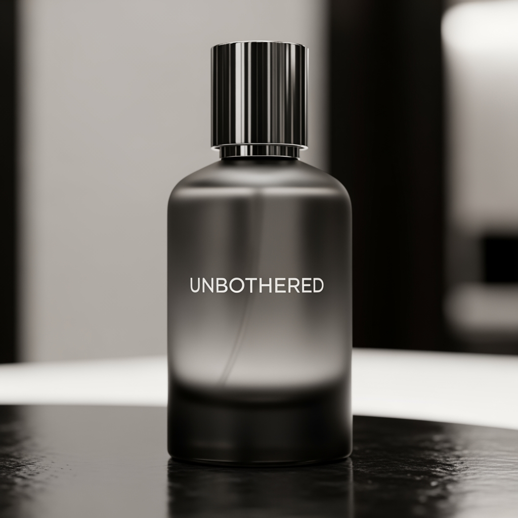 AI Design for UNBOTHERED , it is a premium perfume brand