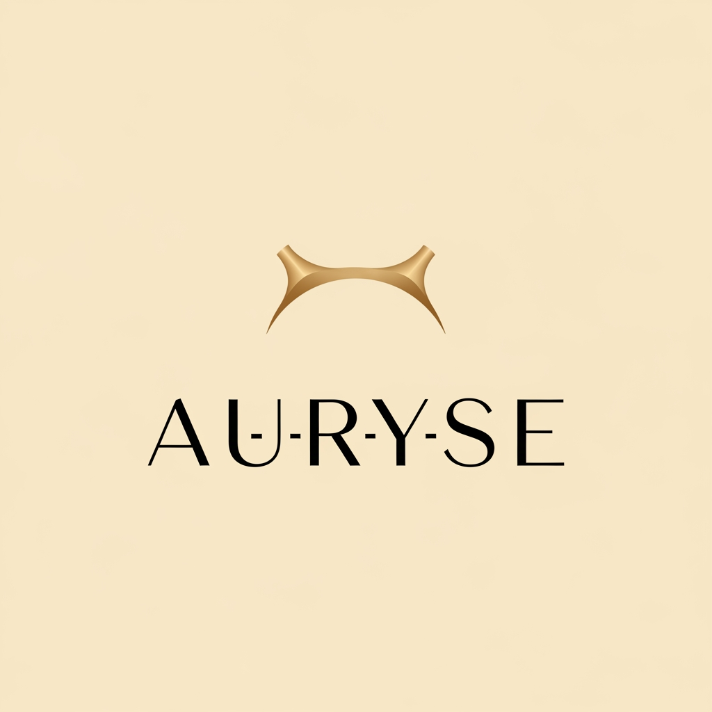 AI Design for Design a luxury jewelry brand logo for AURYSE — a brand whose name combines aura and rise. The logo has two parts:
Symbol: A singular, abstract minimal icon — an open upward arc with two softly flared ends, like an ethereal halo caught mid-ascent. The shape feels like rising energy or radiant light bending upward — not a ring, not a star, not a letter. It should feel timeless, sculptural, and deeply premium. Think: refined negative space, architectural elegance, and the feeling of something luminous lifting.
Wordmark: The name AURYSE set in a refined, modern sans-serif with custom ligatures — particularly the A-U and Y-S connections flowing naturally. The lettering is spaced wide, set in all-caps or mixed case with elevated tracking. The overall feel is editorial luxury — think Bottega Veneta or Loro Piana, not flashy.
Color palette: Warm ivory or off-white background, deep champagne gold or burnished platinum for the symbol, matte black for the wordmark.
Style references: Minimal luxury, high-end European jewelry aesthetic, architectural negative space, no gradients, no drop shadows.
Output: Clean logo on white background, vector-style flat render, no texture overlays.