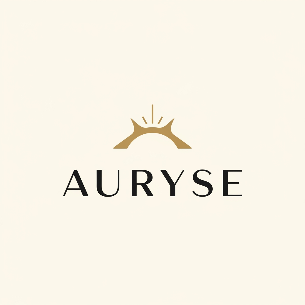 AI Design for Design a luxury jewelry brand logo for AURYSE — a brand whose name combines aura and rise. The logo has two parts:
Symbol: A singular, abstract minimal icon — an open upward arc with two softly flared ends, like an ethereal halo caught mid-ascent. The shape feels like rising energy or radiant light bending upward — not a ring, not a star, not a letter. It should feel timeless, sculptural, and deeply premium. Think: refined negative space, architectural elegance, and the feeling of something luminous lifting.
Wordmark: The name AURYSE set in a refined, modern sans-serif with custom ligatures — particularly the A-U and Y-S connections flowing naturally. The lettering is spaced wide, set in all-caps or mixed case with elevated tracking. The overall feel is editorial luxury — think Bottega Veneta or Loro Piana, not flashy.
Color palette: Warm ivory or off-white background, deep champagne gold or burnished platinum for the symbol, matte black for the wordmark.
Style references: Minimal luxury, high-end European jewelry aesthetic, architectural negative space, no gradients, no drop shadows.
Output: Clean logo on white background, vector-style flat render, no texture overlays.