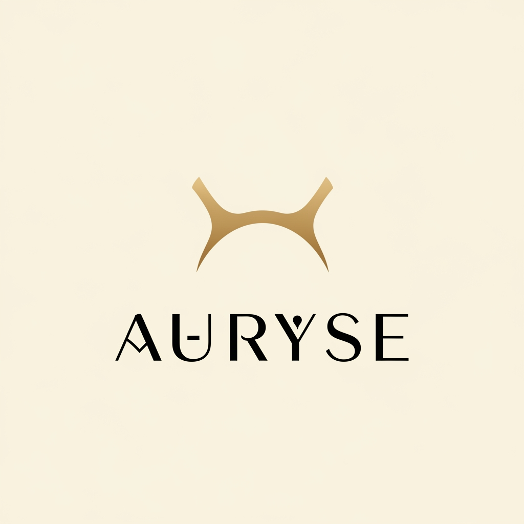 AI Design for Design a luxury jewelry brand logo for AURYSE — a brand whose name combines aura and rise. The logo has two parts:
Symbol: A singular, abstract minimal icon — an open upward arc with two softly flared ends, like an ethereal halo caught mid-ascent. The shape feels like rising energy or radiant light bending upward — not a ring, not a star, not a letter. It should feel timeless, sculptural, and deeply premium. Think: refined negative space, architectural elegance, and the feeling of something luminous lifting.
Wordmark: The name AURYSE set in a refined, modern sans-serif with custom ligatures — particularly the A-U and Y-S connections flowing naturally. The lettering is spaced wide, set in all-caps or mixed case with elevated tracking. The overall feel is editorial luxury — think Bottega Veneta or Loro Piana, not flashy.
Color palette: Warm ivory or off-white background, deep champagne gold or burnished platinum for the symbol, matte black for the wordmark.
Style references: Minimal luxury, high-end European jewelry aesthetic, architectural negative space, no gradients, no drop shadows.
Output: Clean logo on white background, vector-style flat render, no texture overlays.