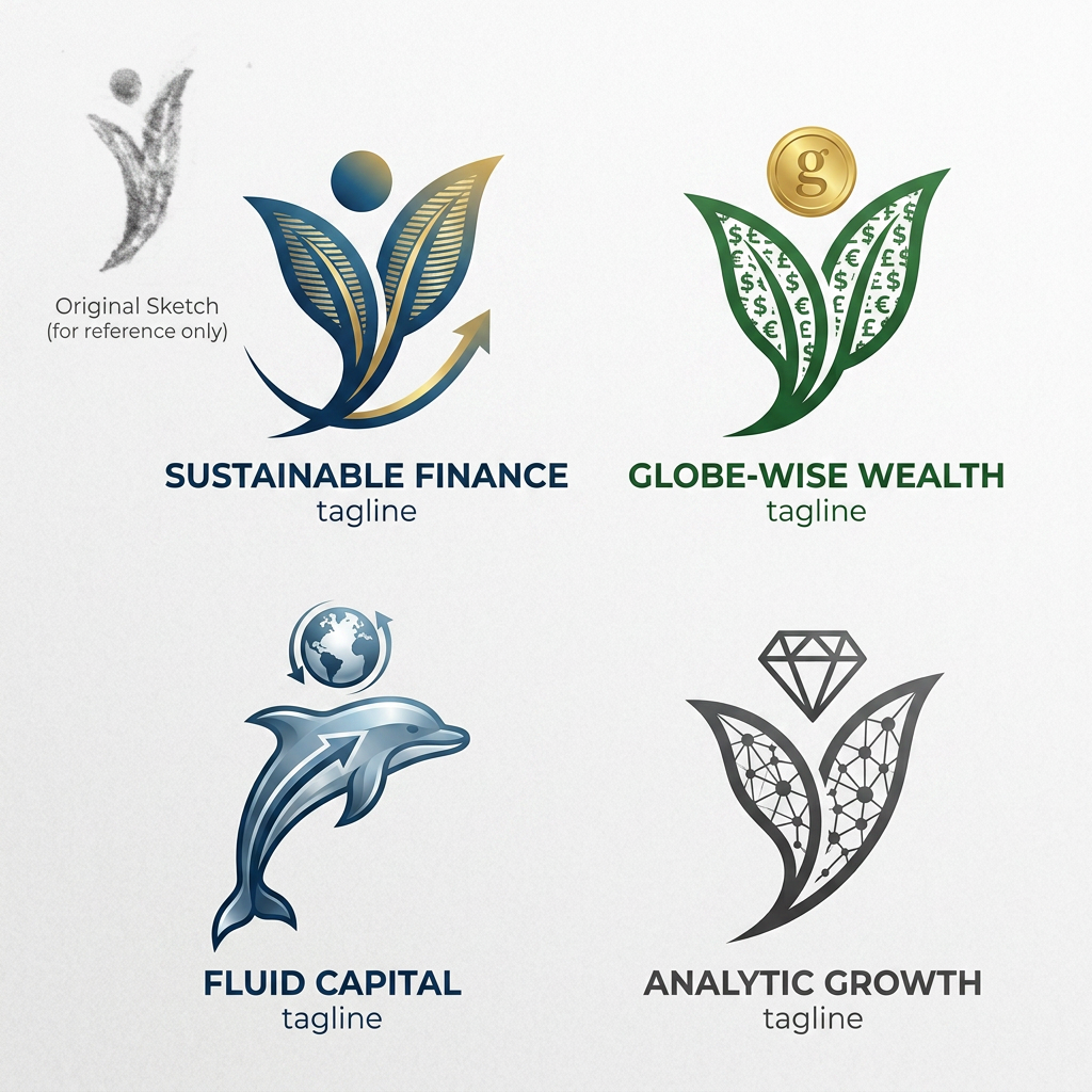 AI Design for this my logo sample idea my topic is "finance" so u can add on some elements to relate finance related and give the unique logo designs ONLY USED to given logo