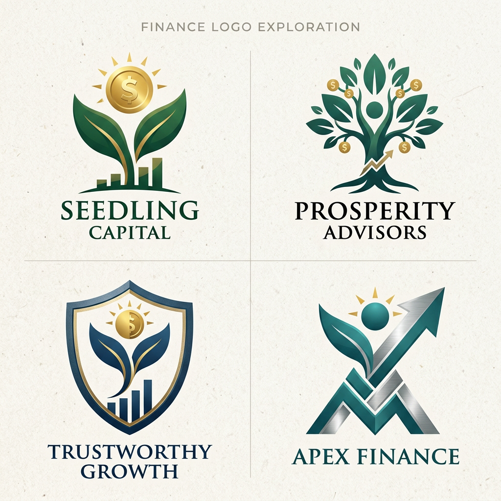 AI Design for this my logo sample idea my topic is "finance" so u can add on some elements to relate finance related and give the unique logo designs ONLY USED to given logo