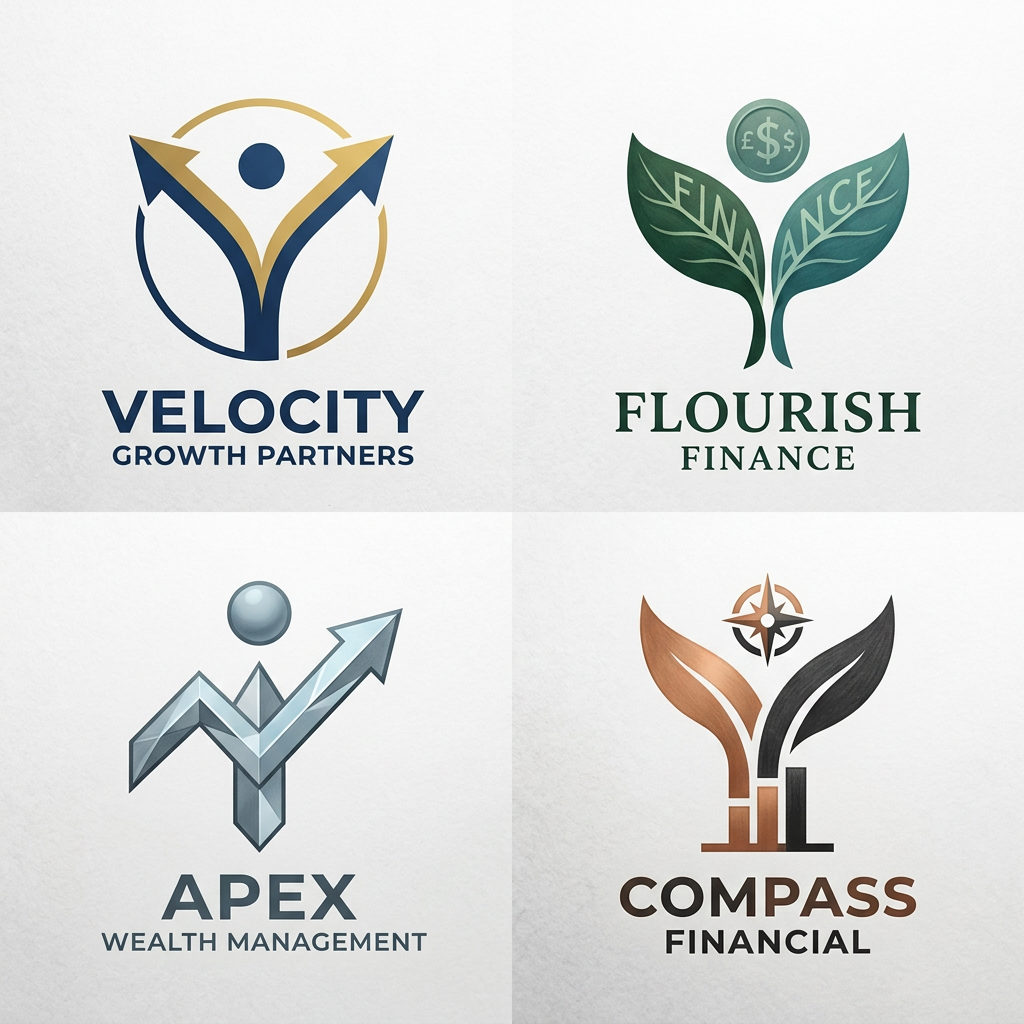 AI Design for this my logo sample idea my topic is "finance" so u can add on some elements to relate finance related and give the unique logo designs to given logo