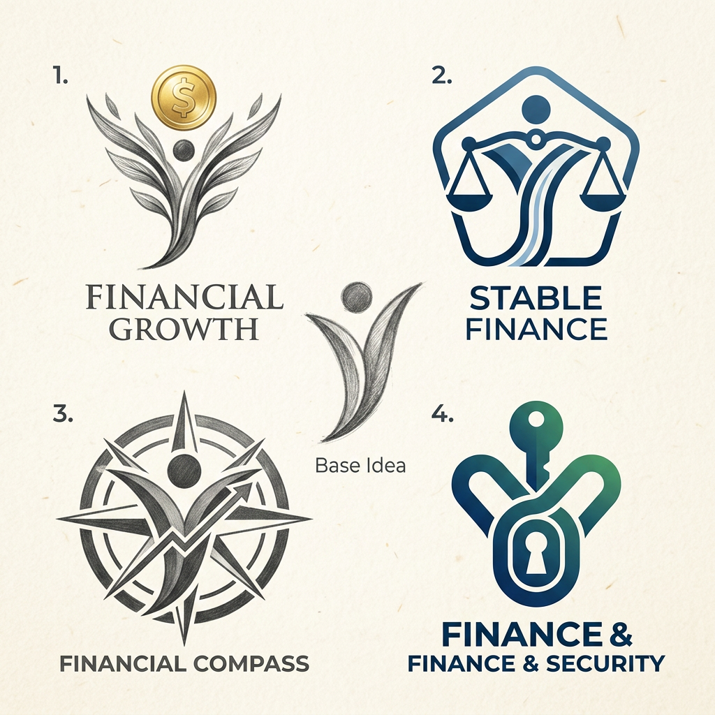 AI Design for this my logo sample idea my topic is "finance" so u can add on some elements to relate finance related and give the unique logo designs to given logo