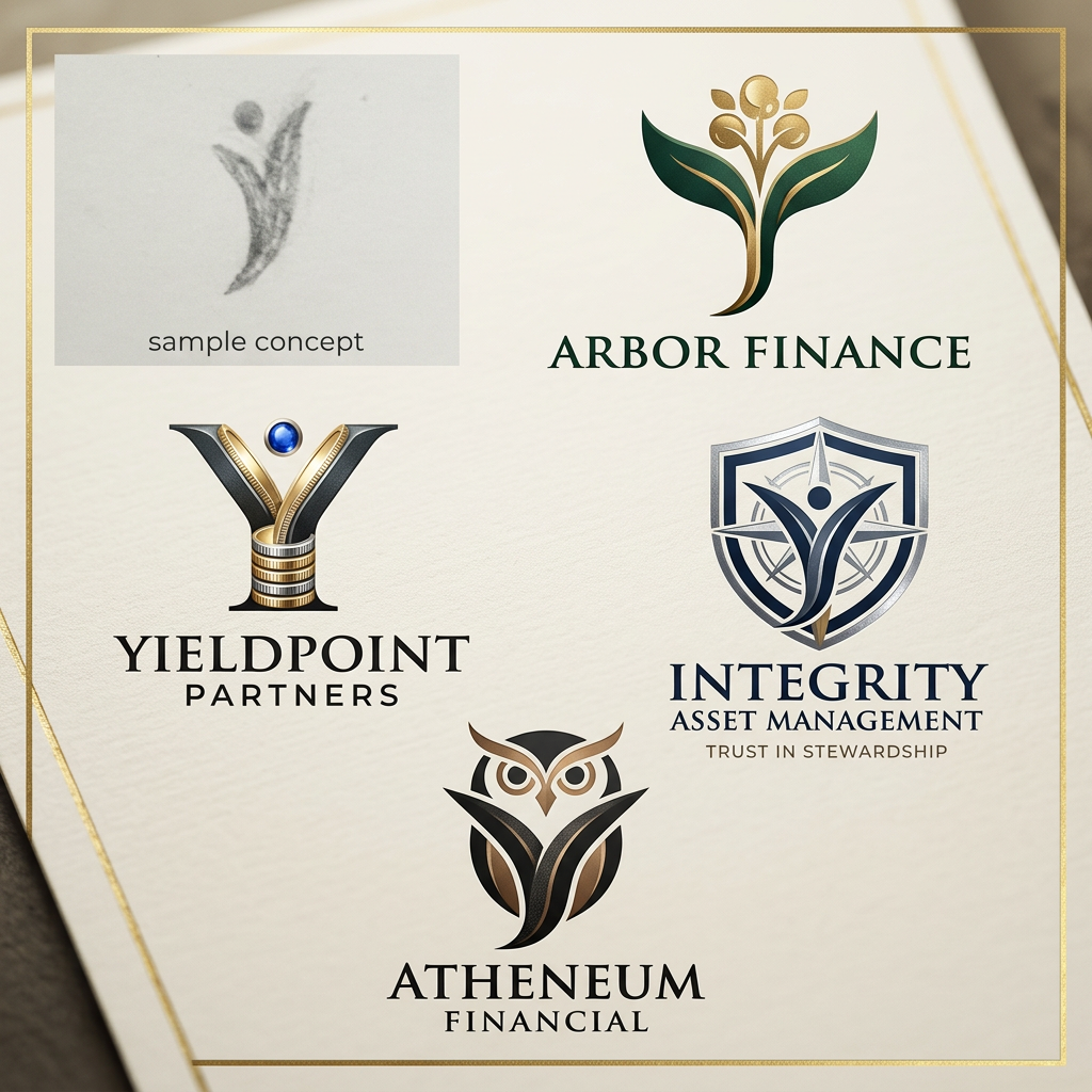 AI Design for this my logo sample idea my topic is "finance" so u can add on some elements to relate finance related and give the unique logo designs ONLY USED to given logo