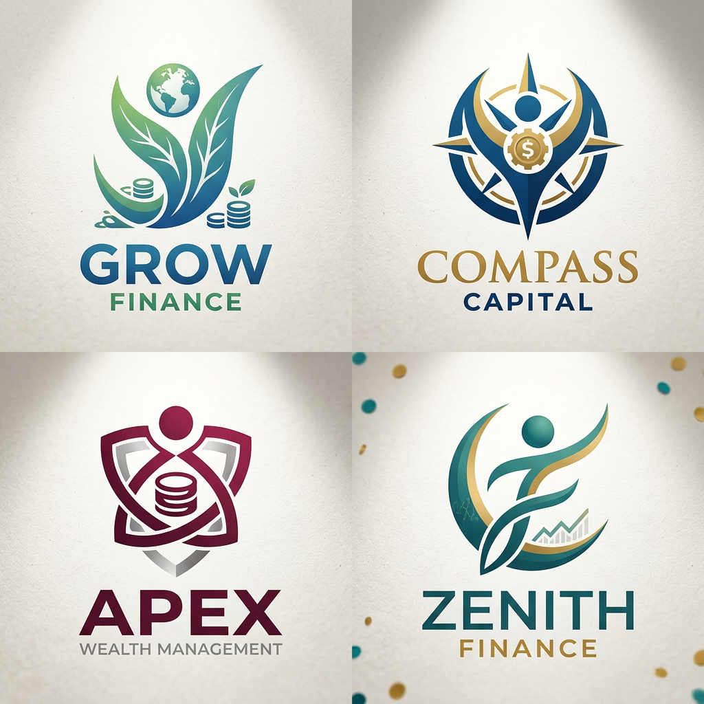 AI Design for this my logo sample idea my topic is "finance" so u can add on some elements to relate finance related and give the unique logo designs to given logo
